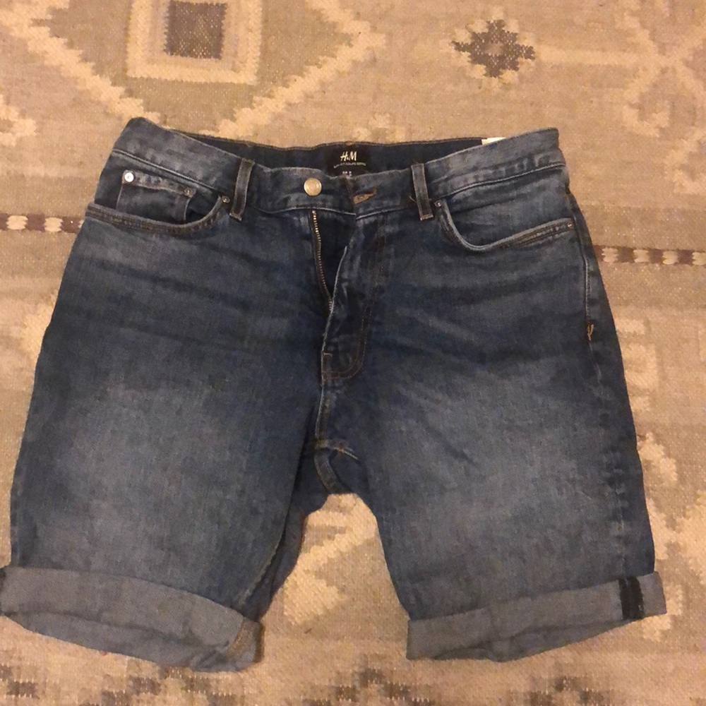 H&M slim fit jean shorts